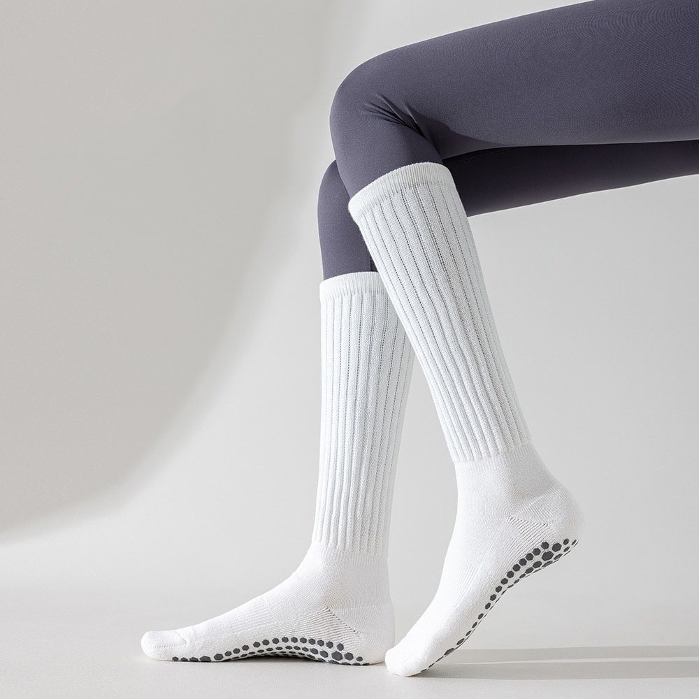 새로운 솔리드 컬러 요가 양말 실리콘 테리 내마모성 필 - Pilates Yoga Footwear 리뷰 및 가격