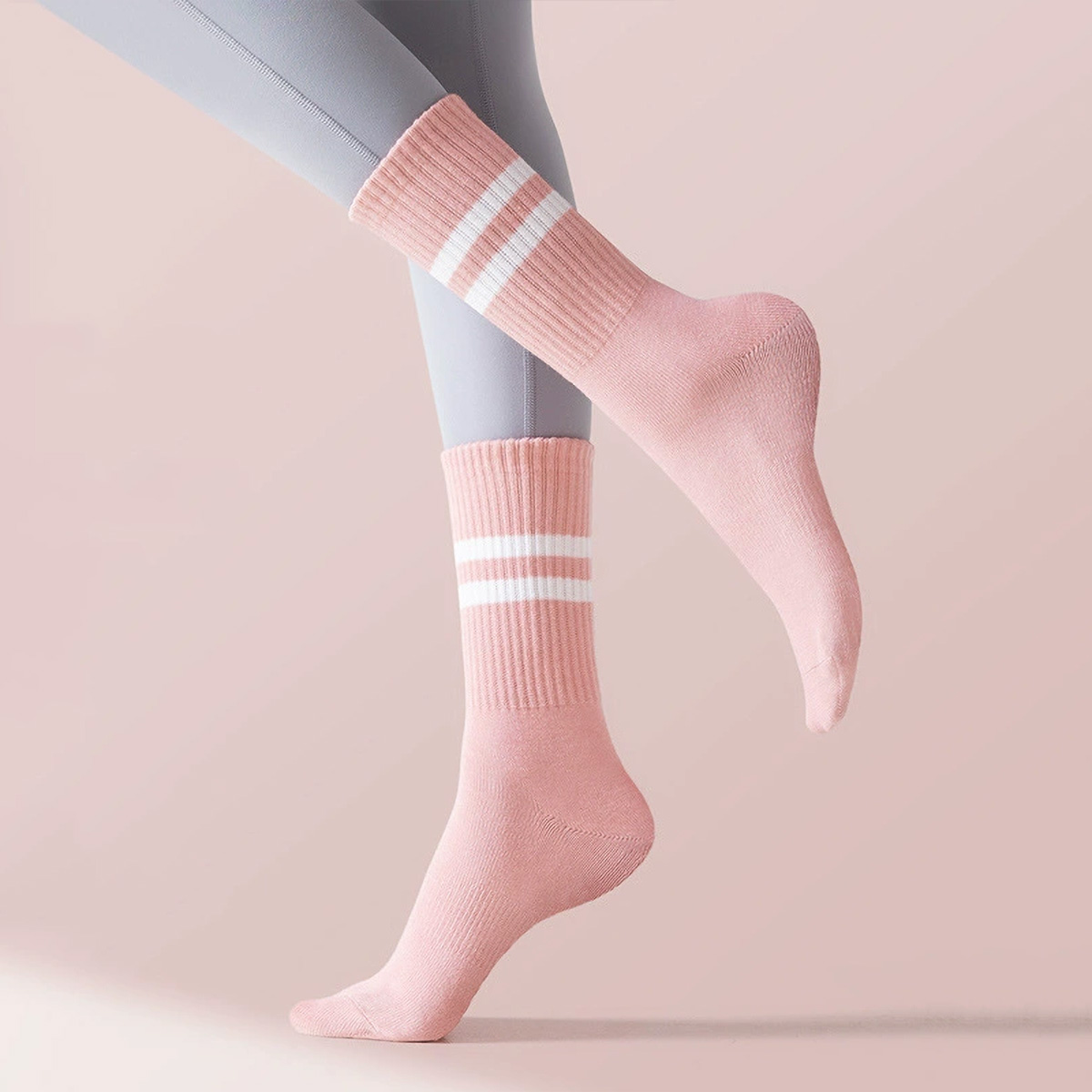 여성용 그립이 있는 긴 요가 양말 3켤레, 미끄럼 방지 - Pilates Yoga And Barre 리뷰 및 가격